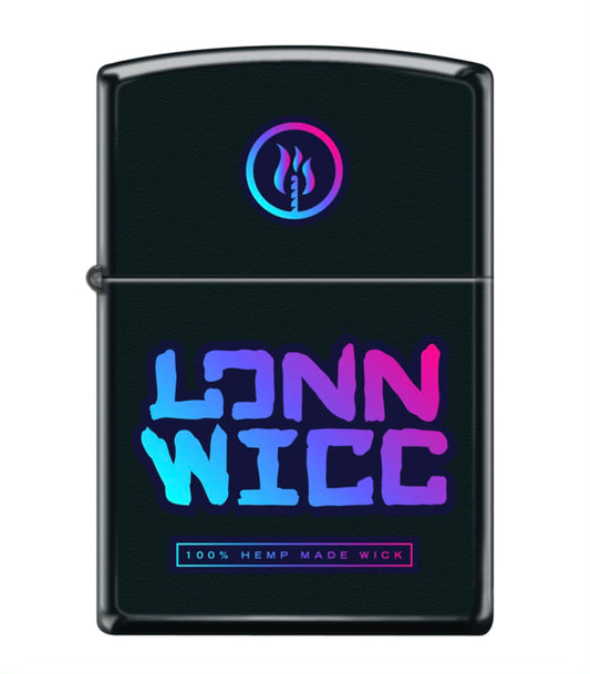 Lonn Wicc - Matte Black - Custom Zippo